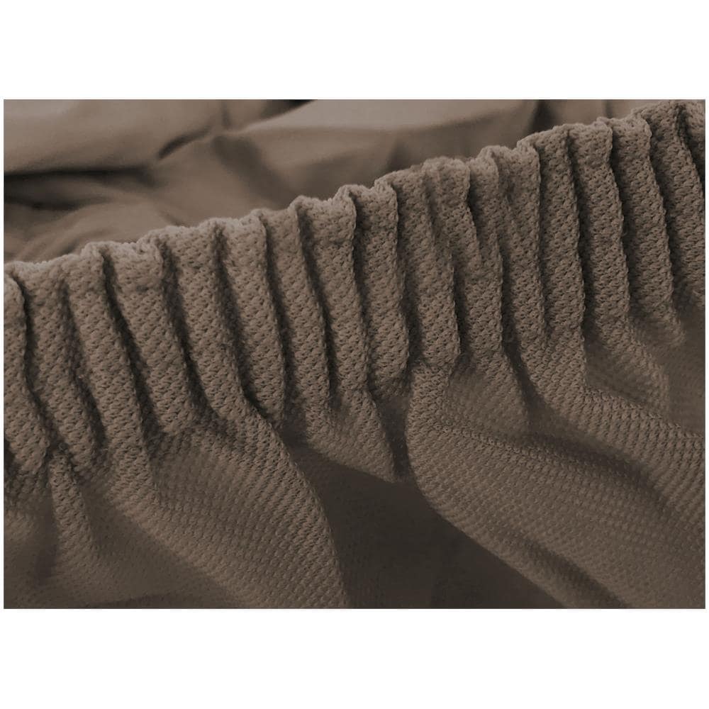 Copriseduta Per Divano Elasticizzato Antimacchia Genius In Tinta Unita Chaise Longue Tortora 1019 - Foto 5