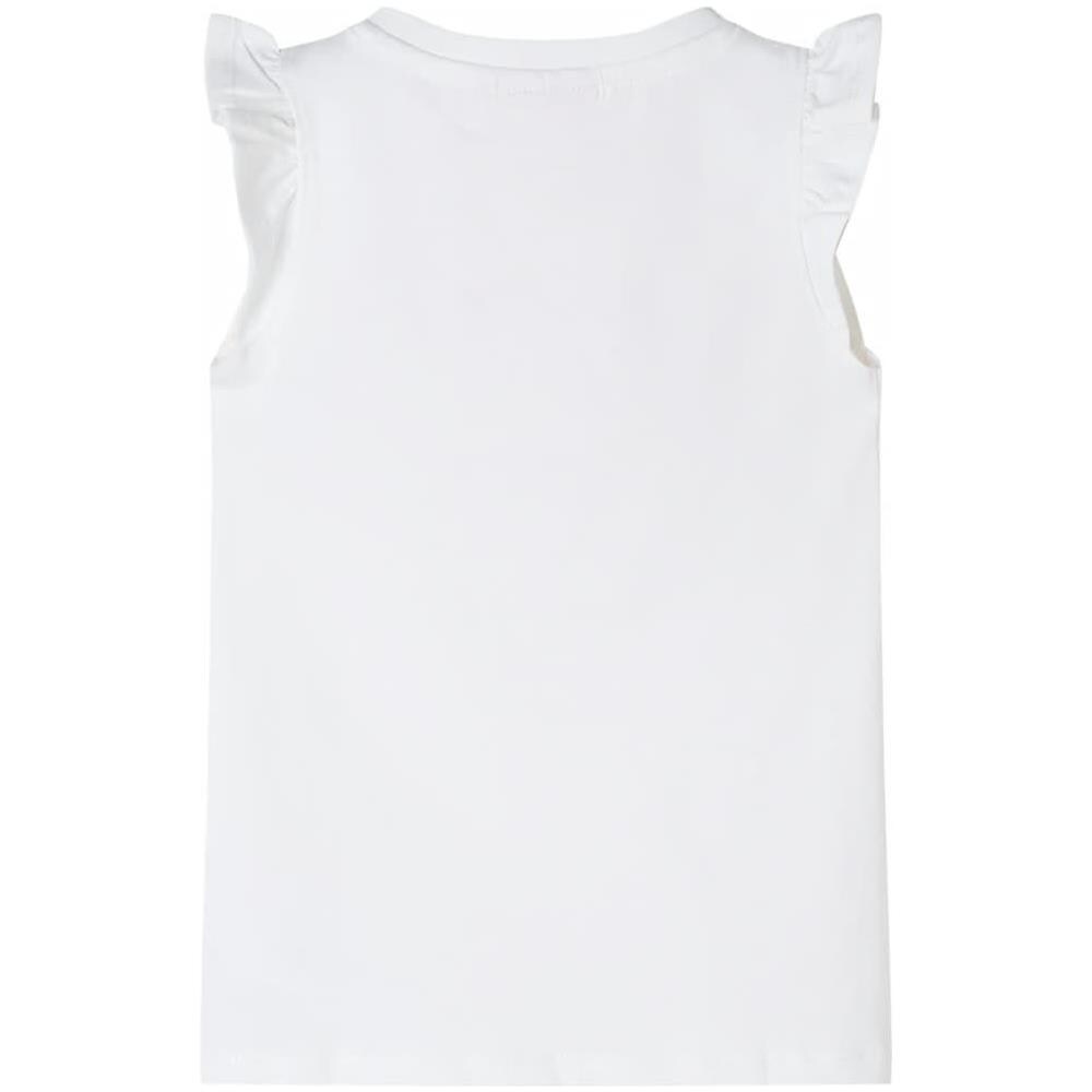 Maglietta da Bambina con Maniche a Volant Bianca 140 - Foto 2