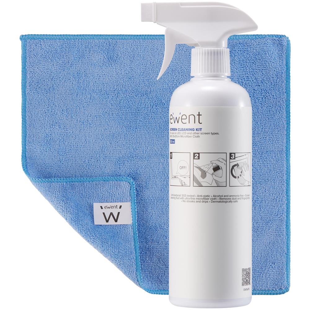 EW5678 kit per la pulizia Schermi /Plastiche, Universale Kit di pulizia dell'apparecchiatura 500 ml - Foto 1