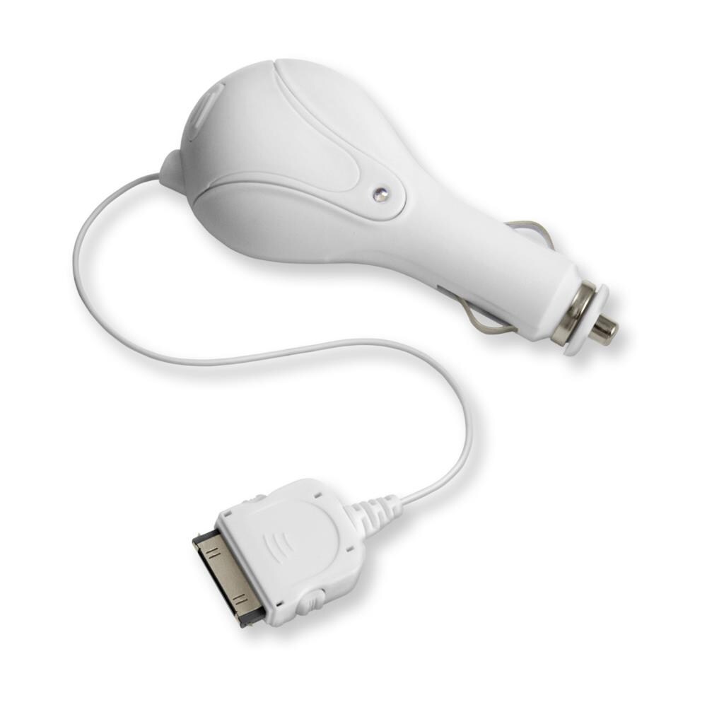 CARICABATTERIE Apple30pin da AUTO EUIPODCHGCW cavo 90cm Bianco Out: 0,7A 0181204000543 - Foto 1