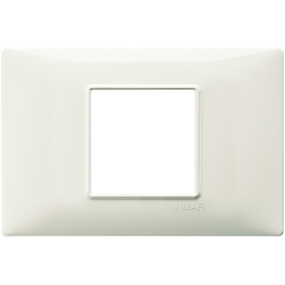 Placca Avorio   Plana 1,2,3,4,7 Moduli Posti Tecnopolimero Verniciato - Avorio 2 Posti Centrali Placche - Foto 2