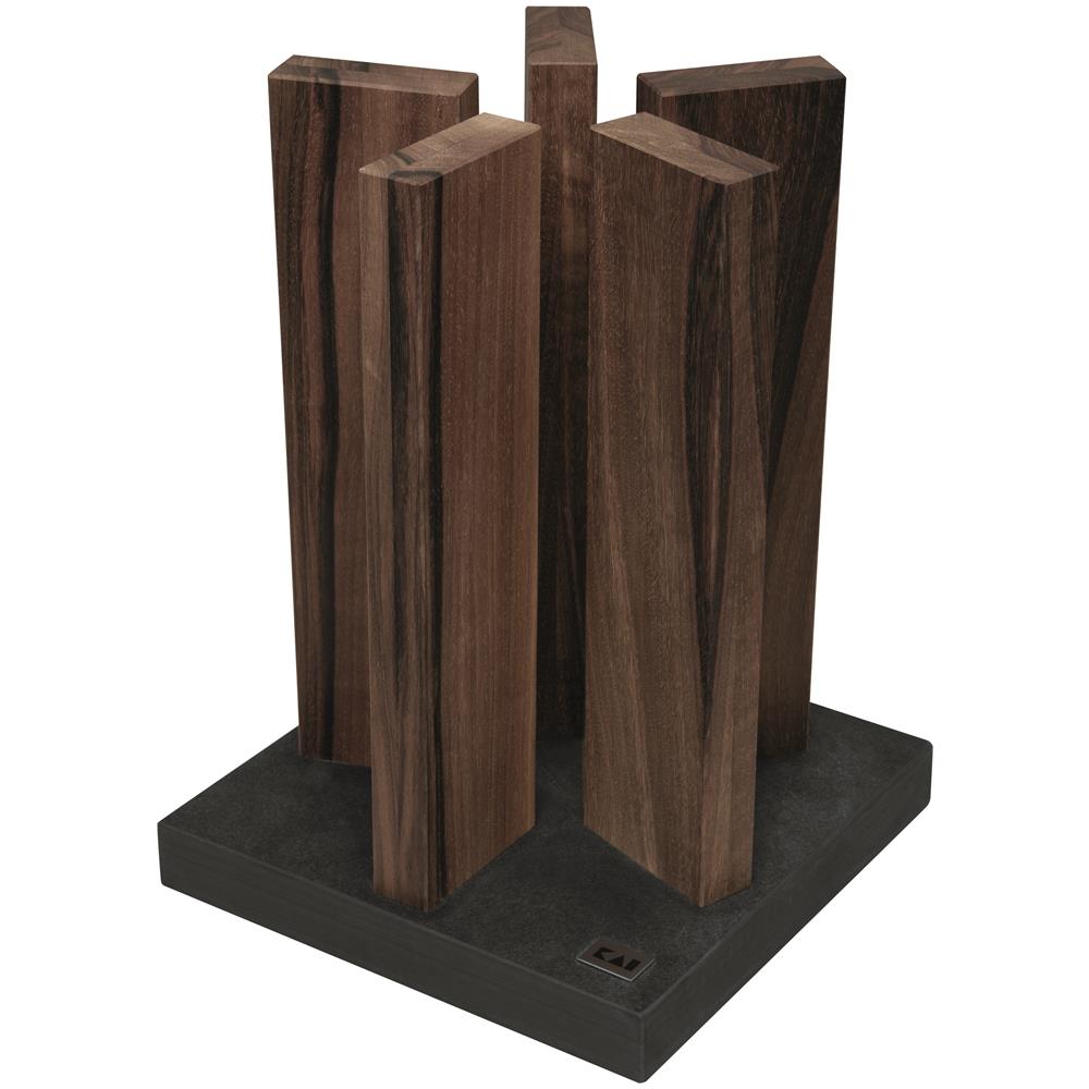 Ceppo Stonehenge Magnetico Per 10 Coltelli In Legno Di Noce Di Kai - Foto 1