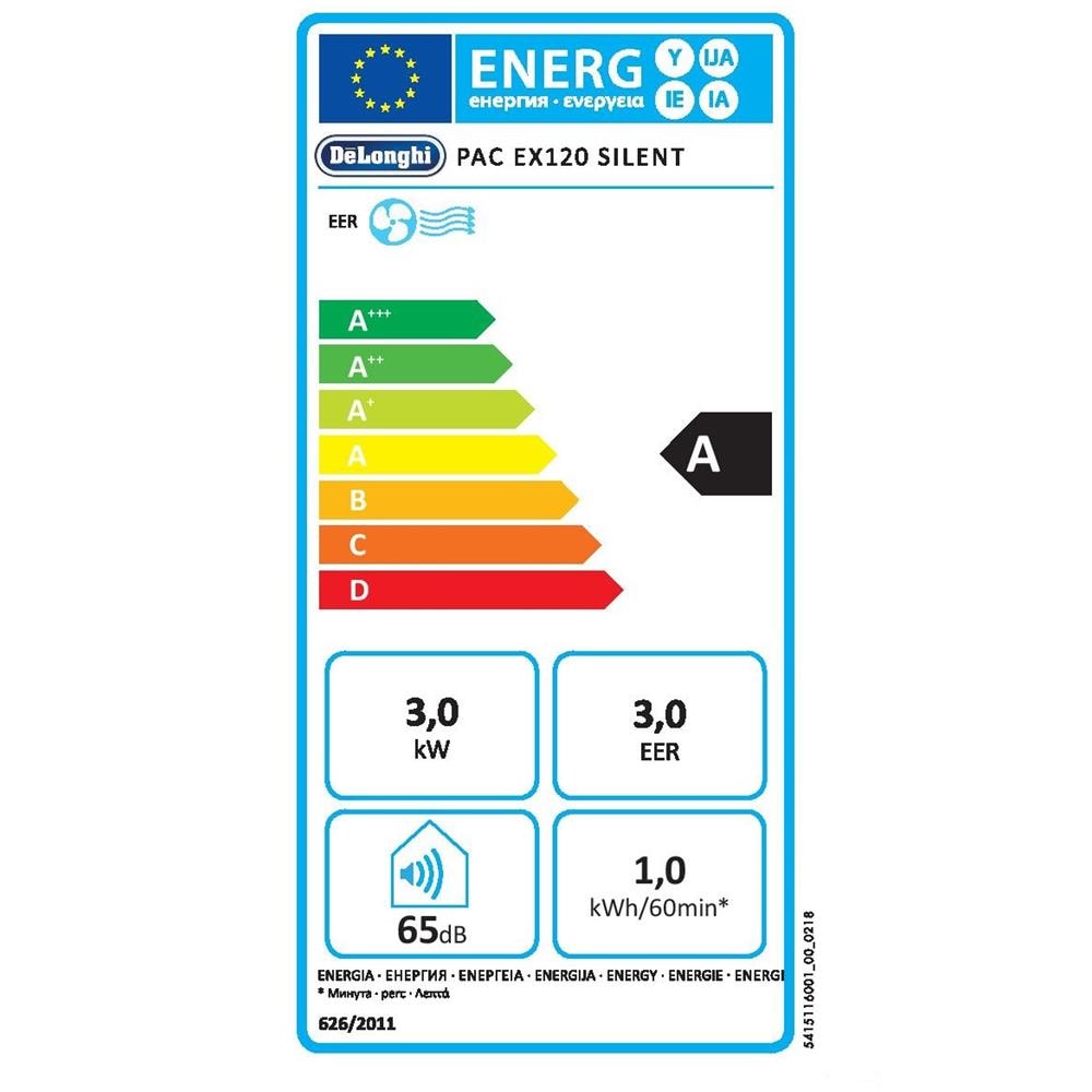 Condizionatore Portatile Monoblocco PAC EX120 Silent 11500 Btu / h Classe A - Foto 8