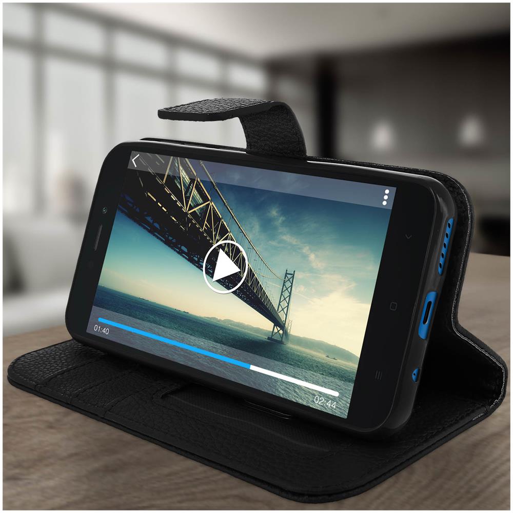 Custodia Xiaomi Redmi Go Portafoglio Supporto Video Cover Soft Touch - Nero - Foto 2