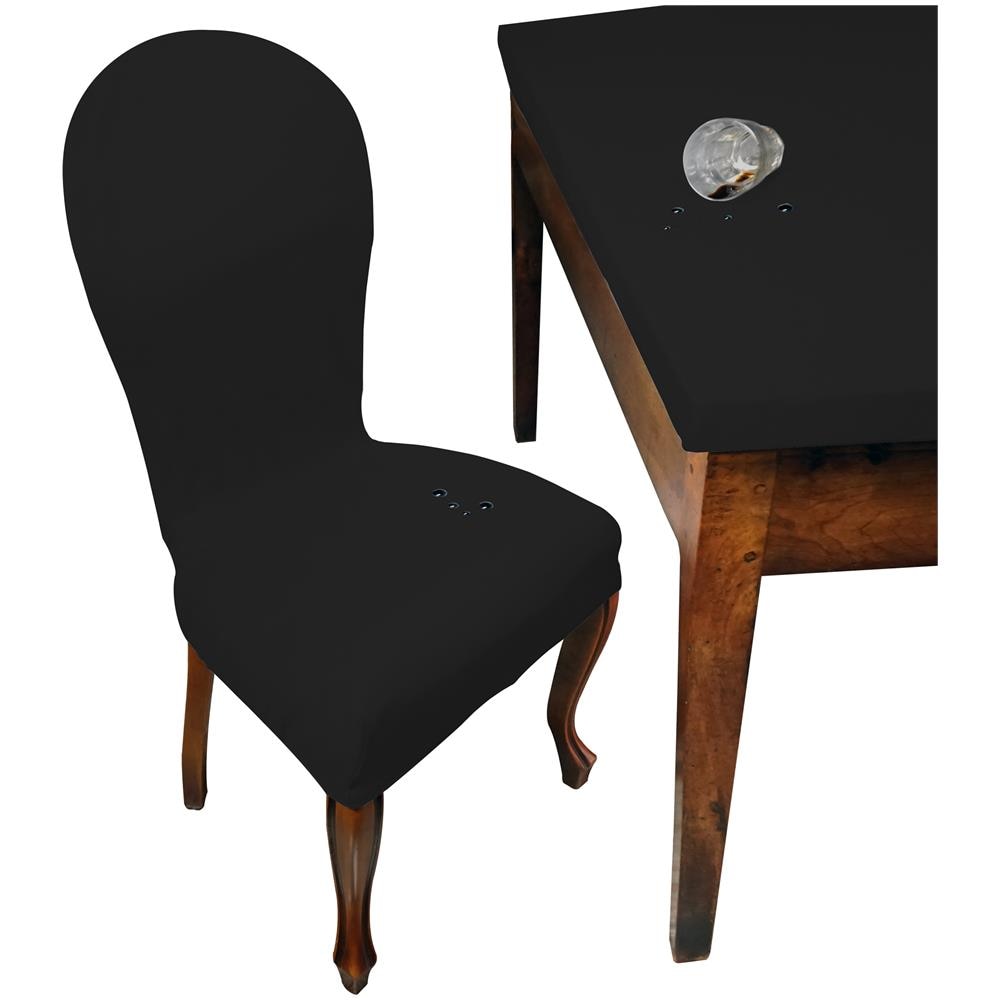 Set 6 Vestisedia Tondo Antimacchia Made In Italy Nero - Foto 1