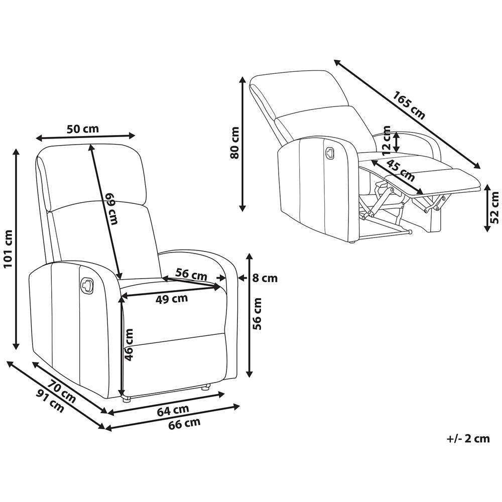 Poltrona Reclinabile In Ecopelle Bianca Con Led E Porta Usb Virrat - Foto 2