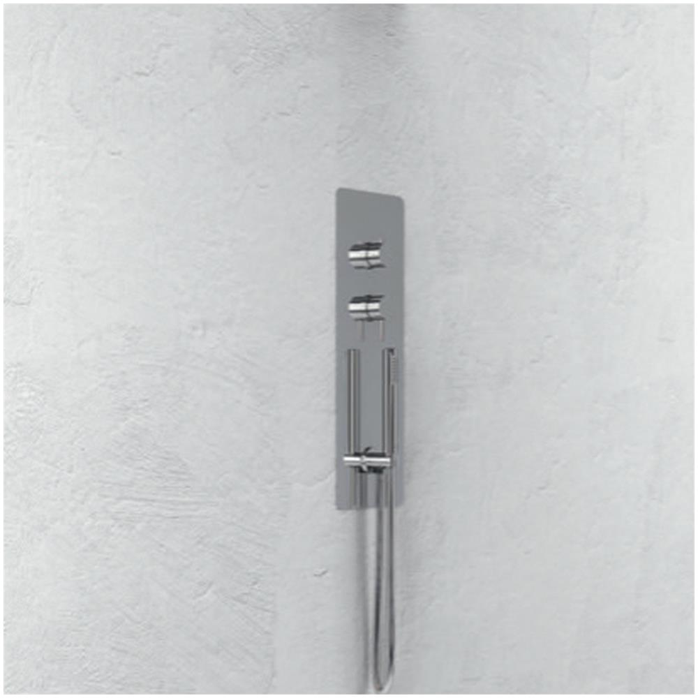 Wall Kit A Parete Da Incasso A Muro Acciaio Inox Cromato Lucido Deviatore Doccetta Doccia - Foto 1