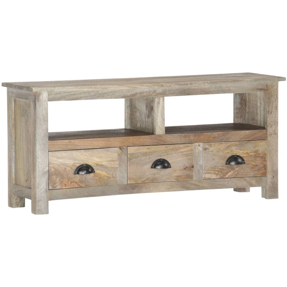 Mobile Porta TV 110x30x50 cm in Legno Massello di Mango - Foto 1