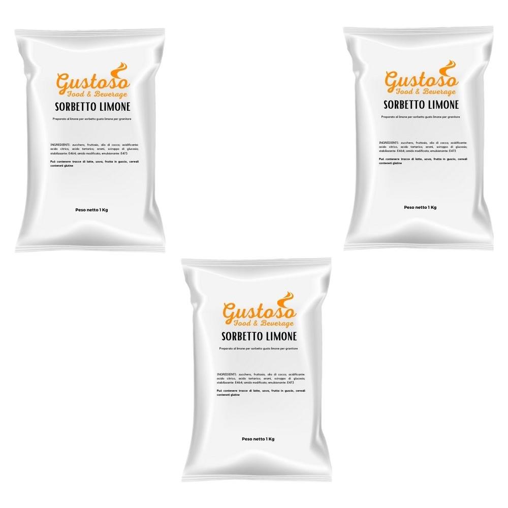 Preparato In Polvere Per Sorbetto Al Limone 3 Buste Da 1kg D&d Food & Beverage - Foto 1