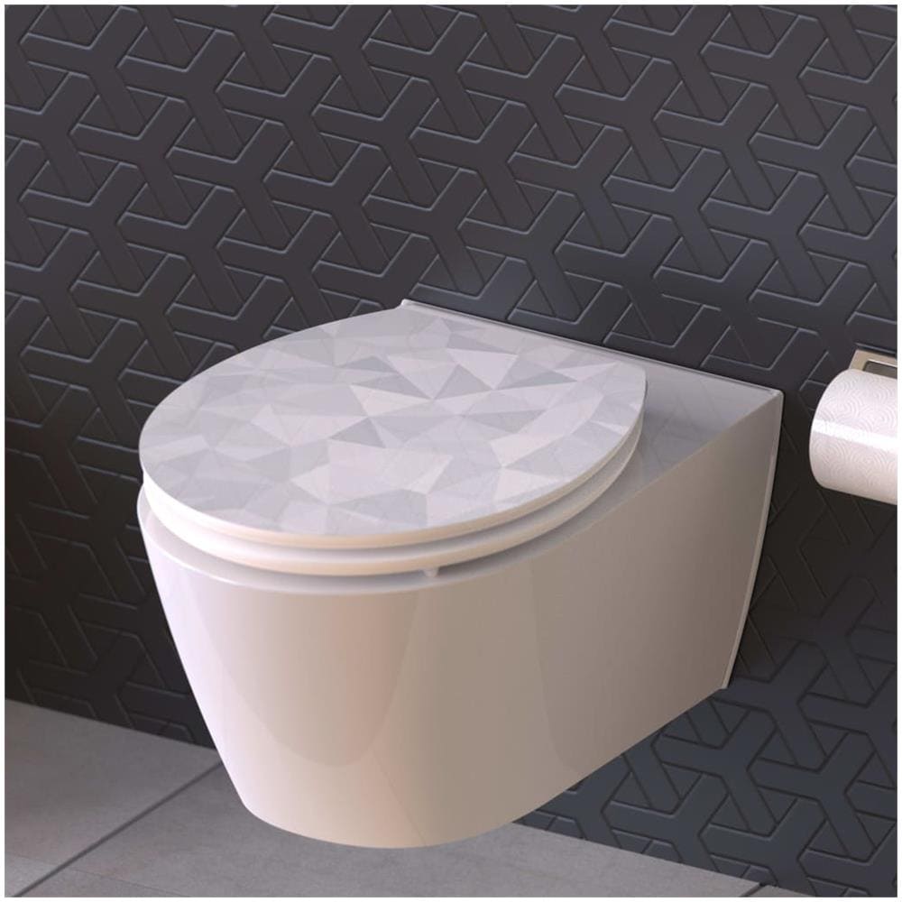 Tavoletta WC Lucida con Chiusura Ammortizzata DIAMOND in MDF - Foto 2