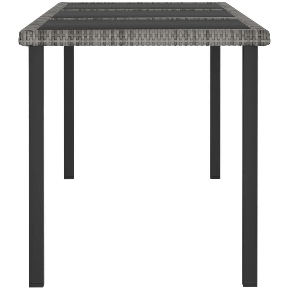 Tavolo da Pranzo da Giardino Grigio 180x70x73 cm in Polyrattan - Foto 3