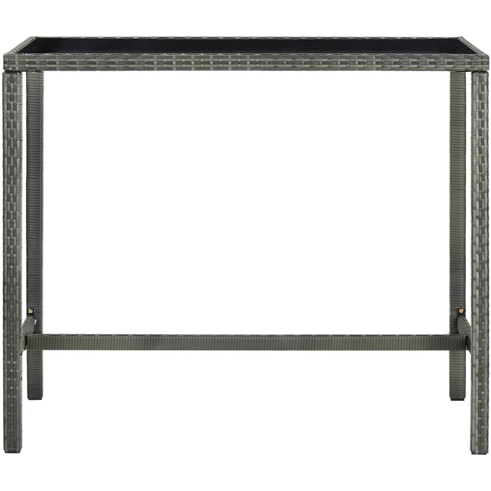 Set da Bar da Giardino 5 pz in Polyrattan Grigio - Foto 2