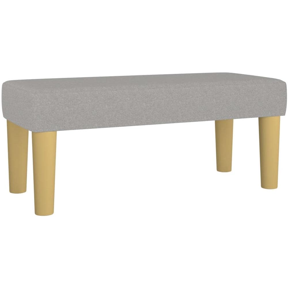 Panca Grigio Chiaro 70x30x30 Cm In Tessuto - Foto 2