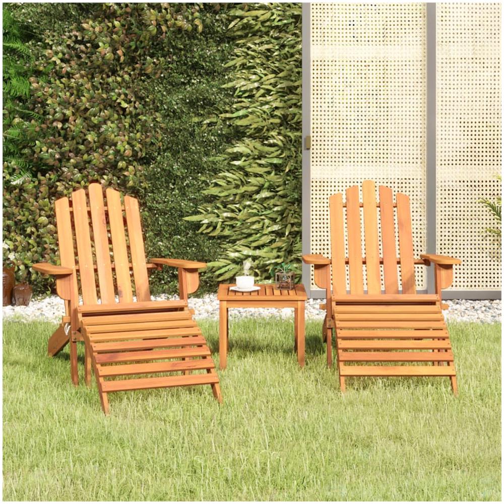 Set Salotto Da Giardino Adirondack 3pz Legno Massello Di Acacia - Foto 1