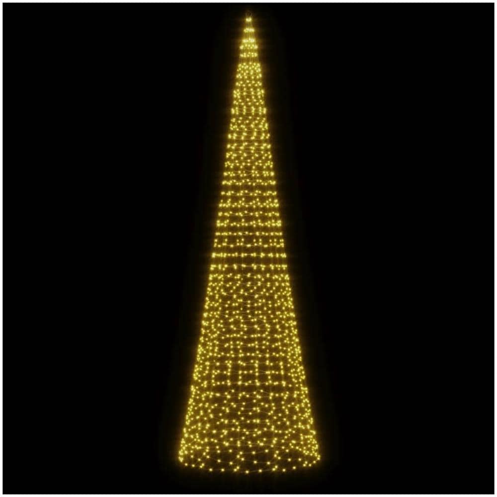 Luce Albero di Natale su Pennone 1534LED Bianco Caldo 500cm - Foto 3