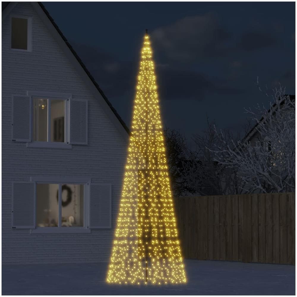 Luce Albero di Natale su Pennone 1534LED Bianco Caldo 500cm - Foto 1