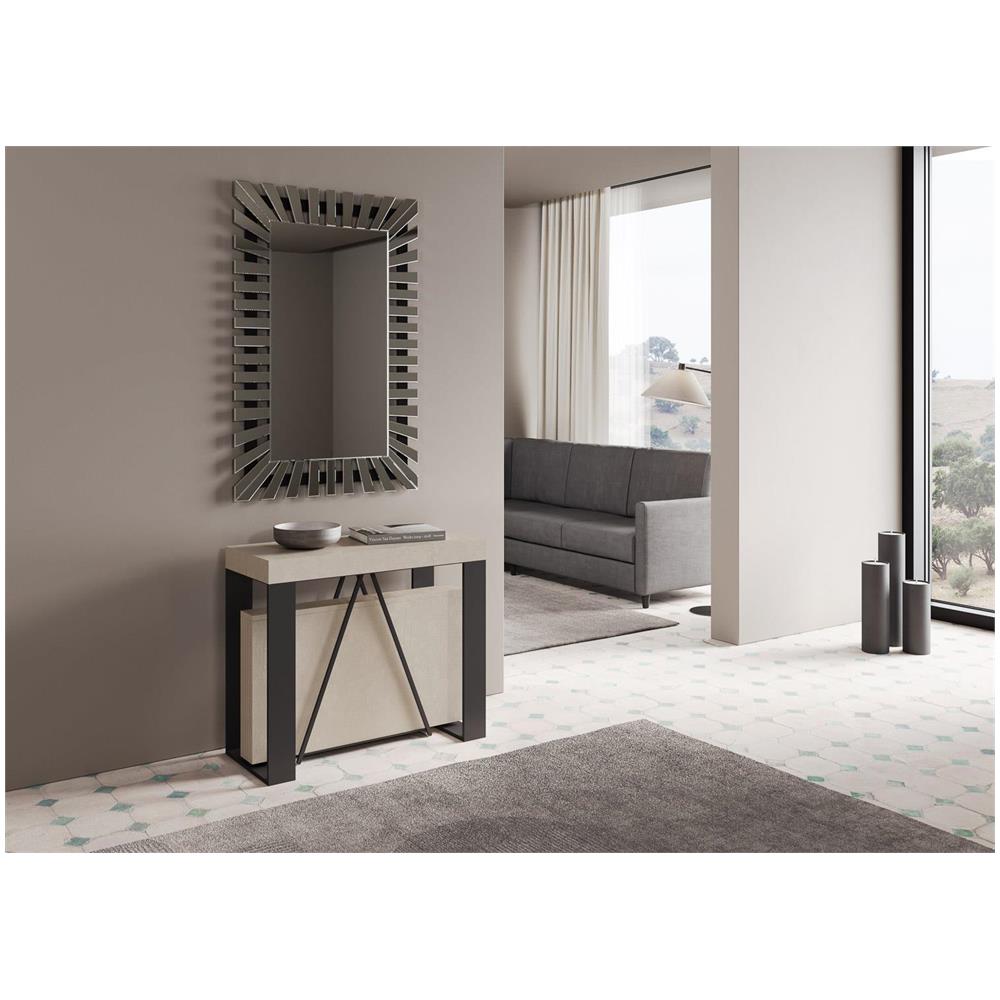 Consolle allungabile 90x40/300cm Zamat cashmere telaio antracite - Foto 2