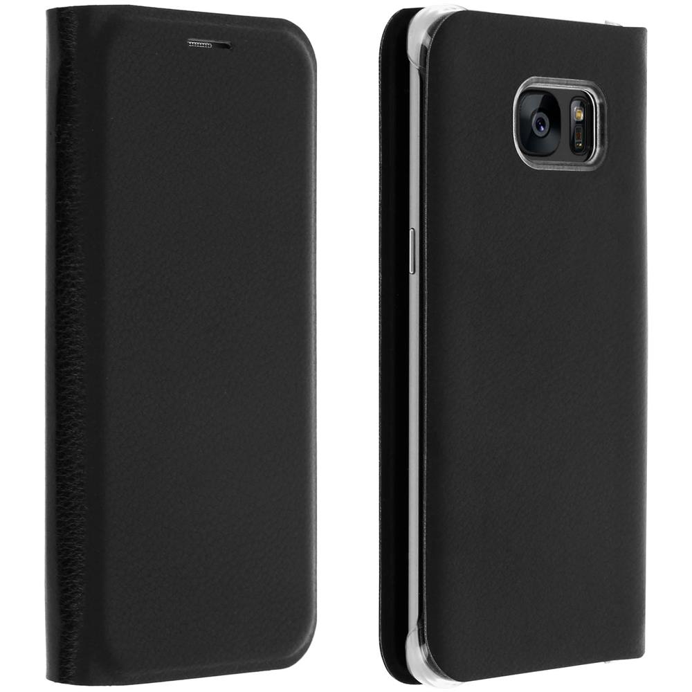 Custodia A Libro Flip Book Cover Per Samsung Galaxy S7 Edge - Nera - Foto 1
