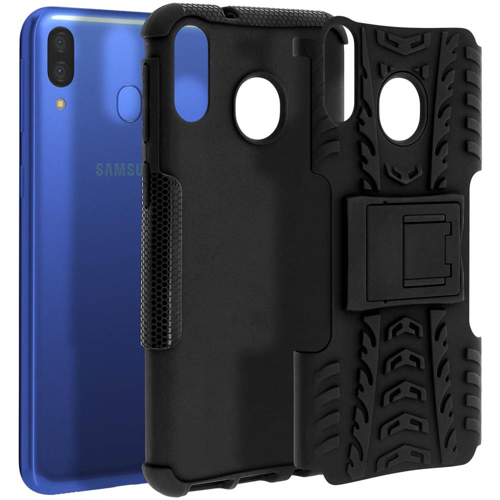 Cover Samsung Galaxy M20 Antishock Protezione + Supporto Integrato Nero - Foto 1