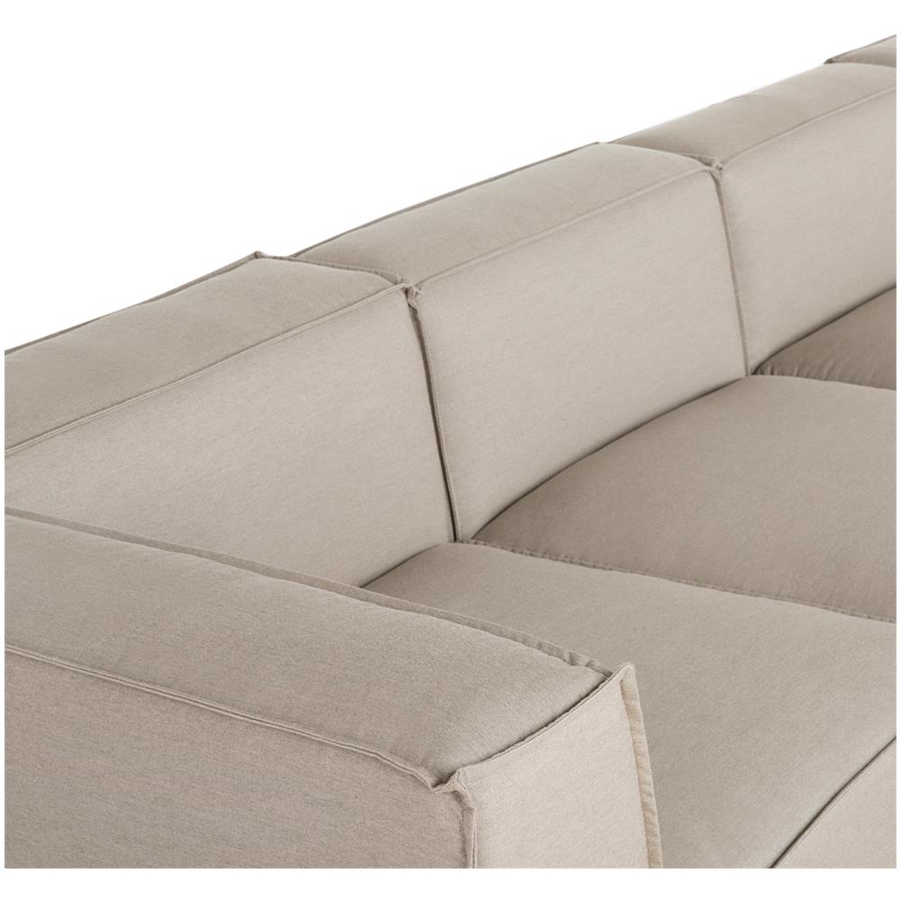 Salotto Modulare Da Giardino In Tessuto Beige A 7 Posti Arezzo - Foto 2