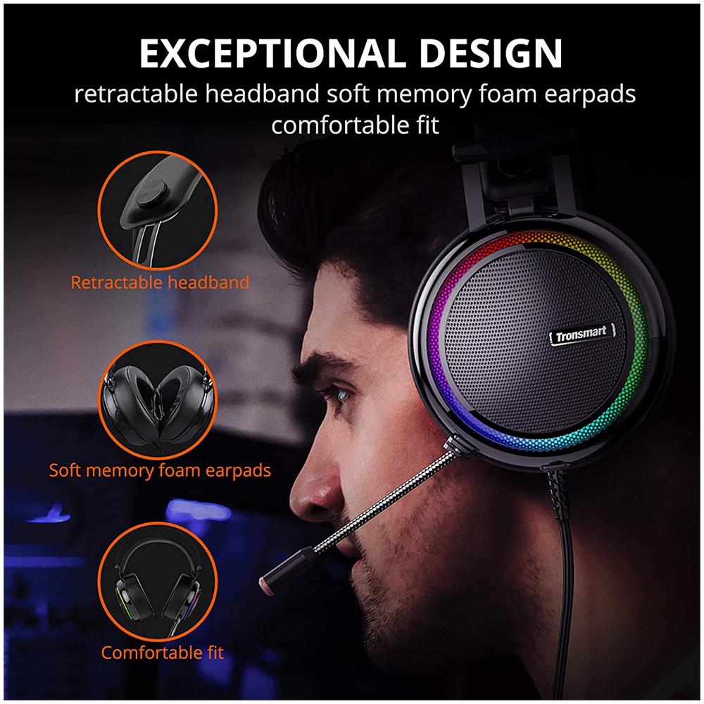 Cuffie wireless gaming Tronsmart Shadow con microfono per giocatori viola  (372308) - ✓ 4GSM.COM