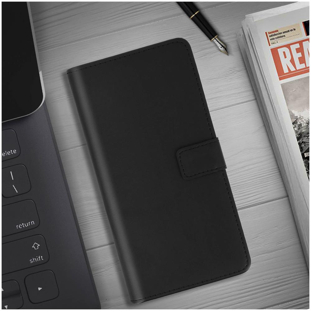 Custodia Xiaomi Redmi Note 9s / 9 Pro / 9 Pro Max Pelle Funzione Supporto Nera - Foto 5