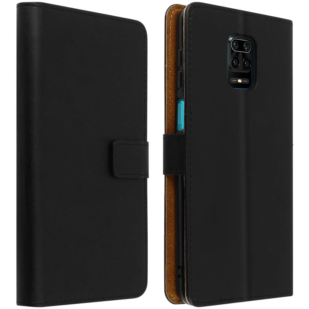 Custodia Xiaomi Redmi Note 9s / 9 Pro / 9 Pro Max Pelle Funzione Supporto Nera - Foto 1