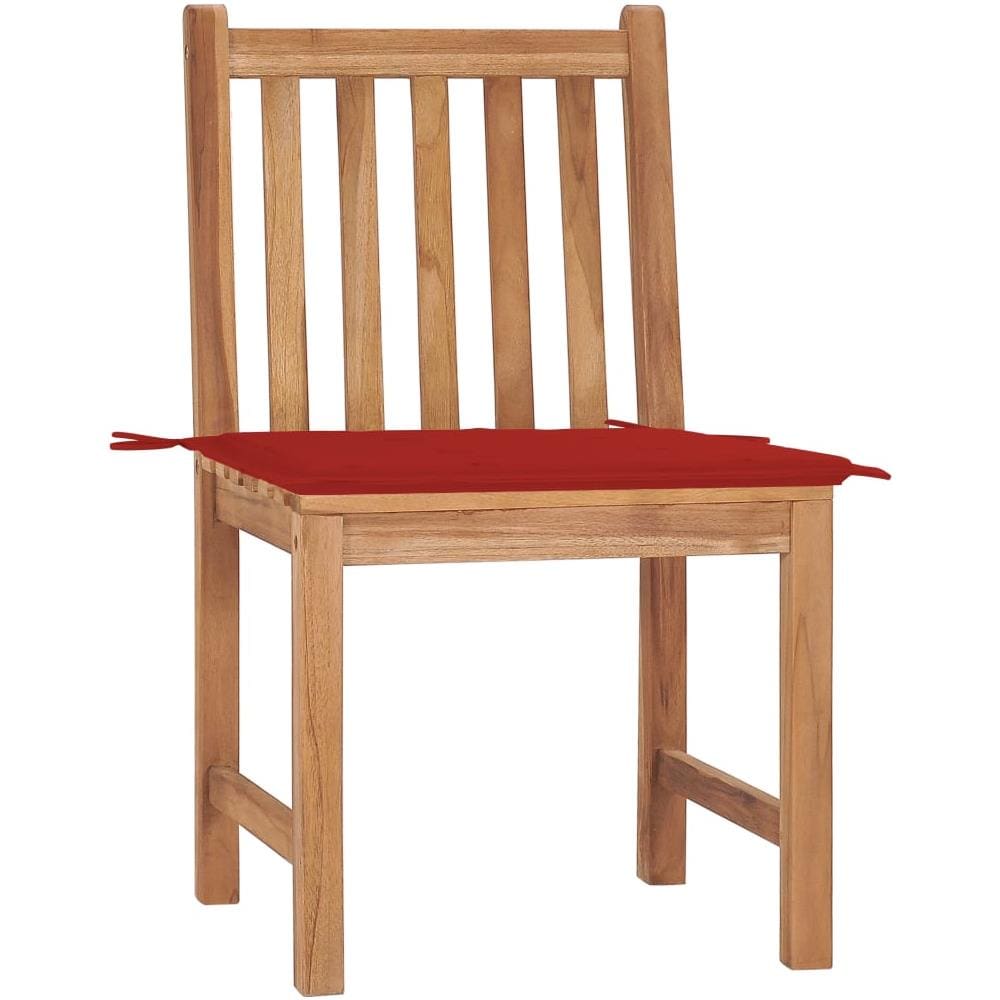 Sedie Da Giardino 2 Pz Con Cuscini In Legno Massello Di Teak - Foto 2