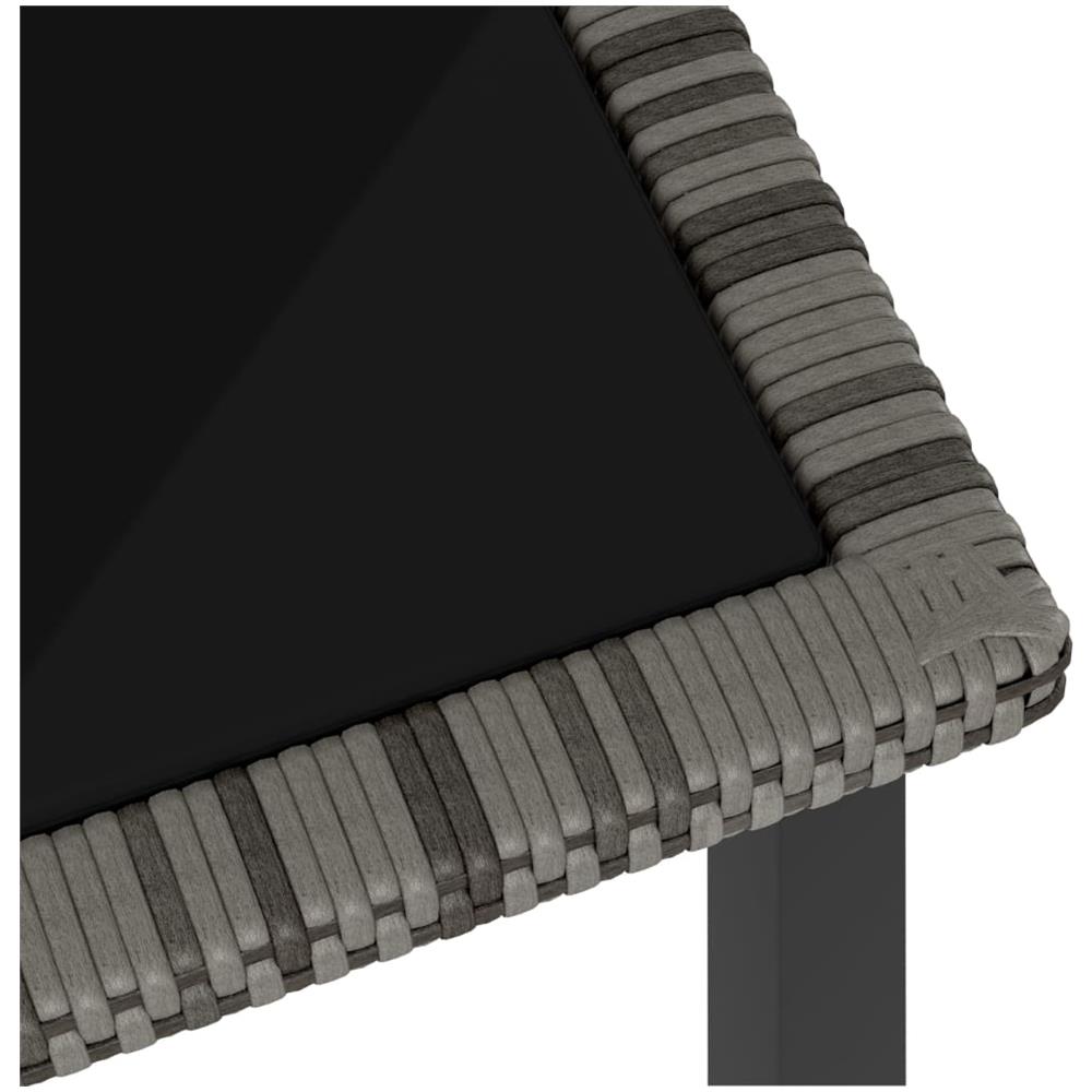 Tavolo da Pranzo da Giardino Grigio 70x70x73 cm in Polyrattan - Foto 3