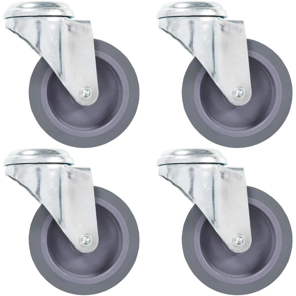 Ruote Girevoli con Foro per Bulloni 4 pz 75 mm - Foto 1