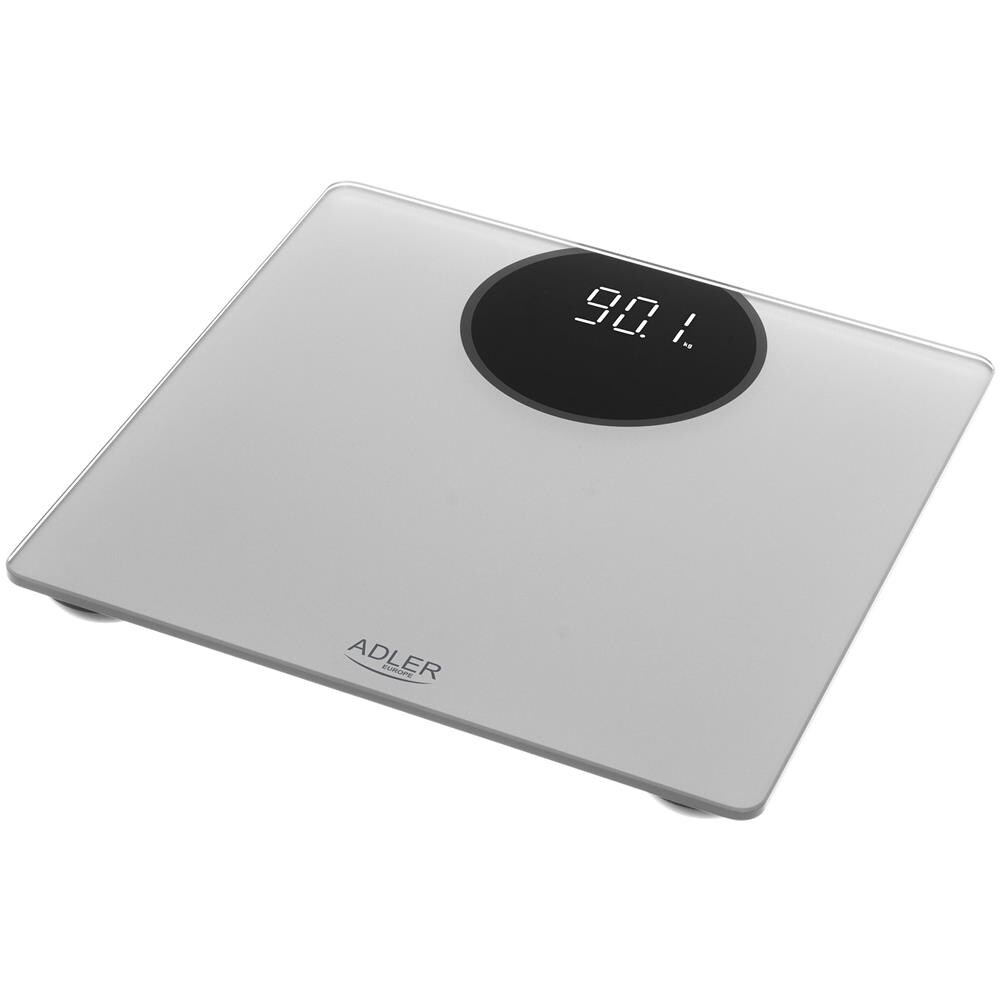 Ad8175 Bilancia Pesapersone Digitale Alta Precisione 180kg, Display Led Autospegnimento Argento - Foto 1