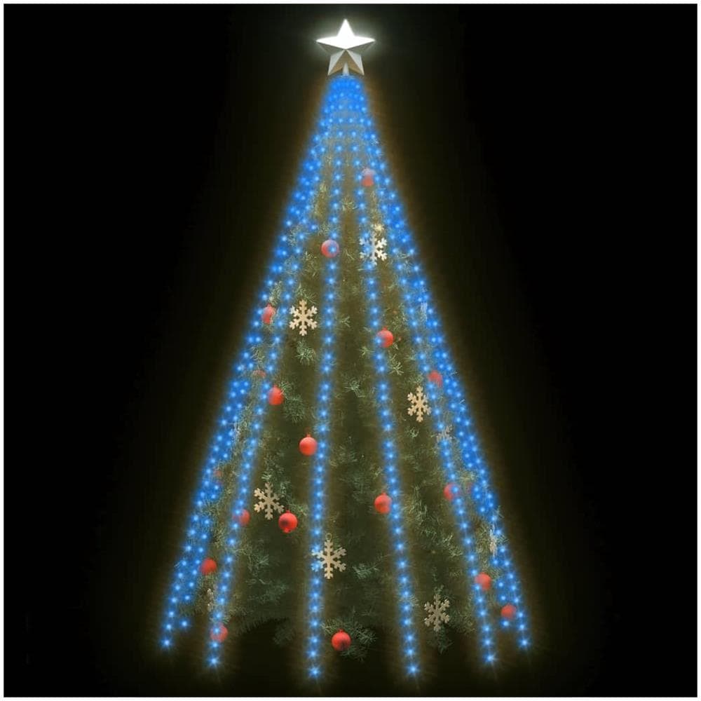 Luci per Albero 500 LED Blu 500 cm Interno Esterno - Foto 3