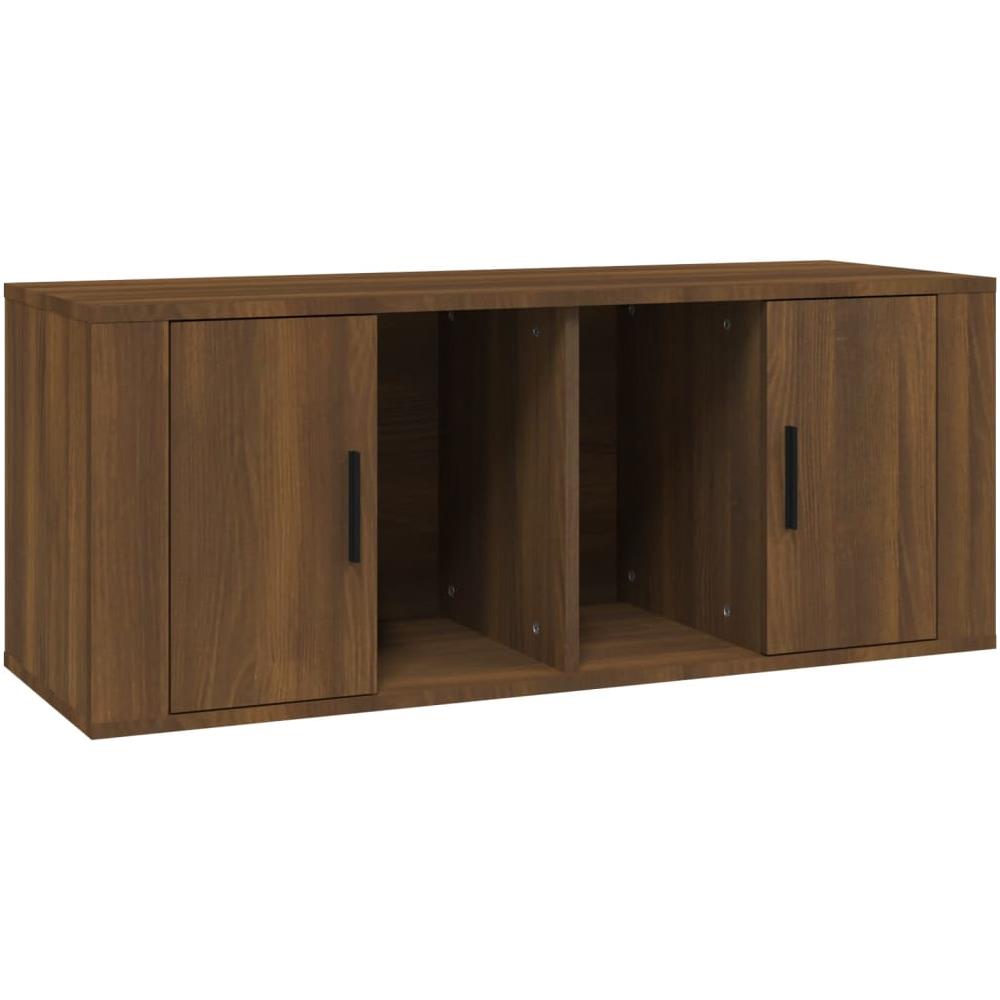 Mobile Tv Rovere Marrone 100x35x40 Cm In Legno Multistrato - Foto 2