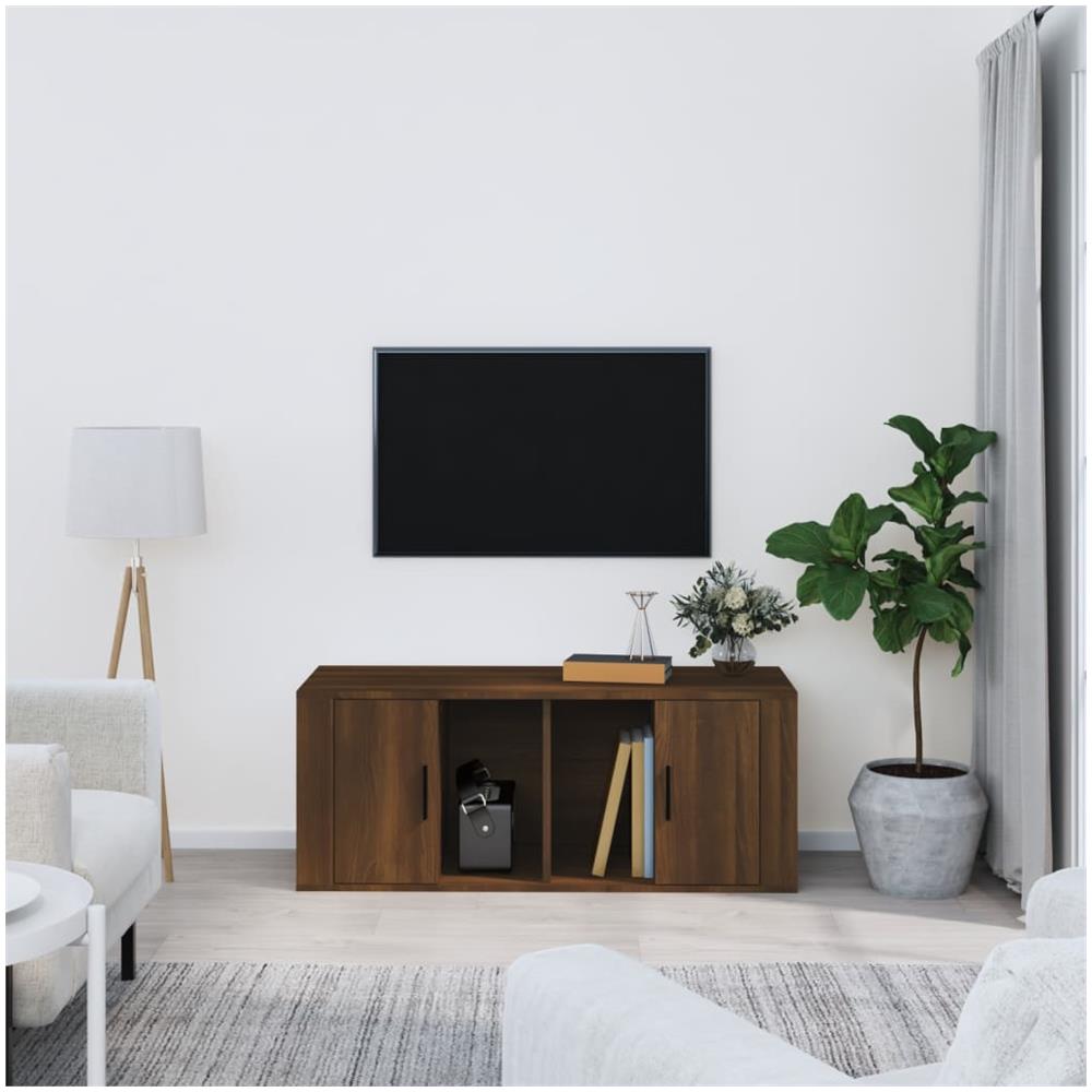 Mobile Tv Rovere Marrone 100x35x40 Cm In Legno Multistrato - Foto 1
