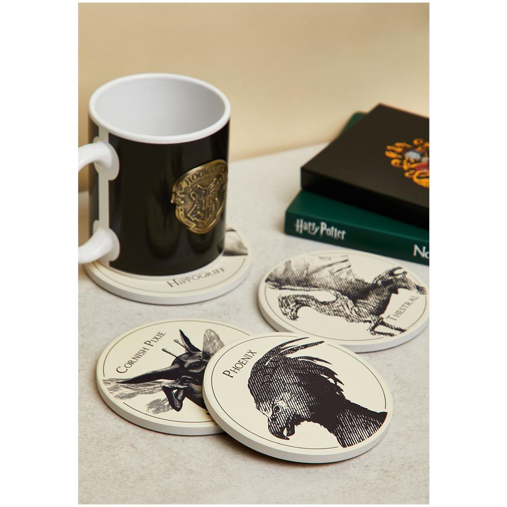 Harry Potter Magical Creatures Coasters Set Of 4 Ceramic - Set Sottobicchieri Creature Magiche - Half Moon Bay - Foto 2