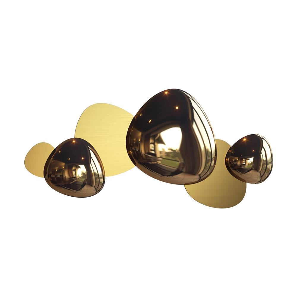 Applique Contemporanea Jack-stone Acciaio Colore Oro Led 13w - Foto 1