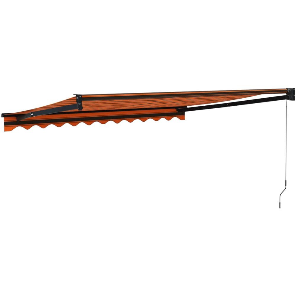 Tenda Retrattile Arancione Marrone 3,5x2,5m Tessuto E Alluminio - Foto 7