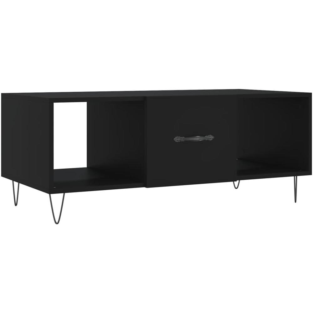 Tavolino Da Salotto Nero 102x50x40 Cm In Legno Multistrato - Foto 2