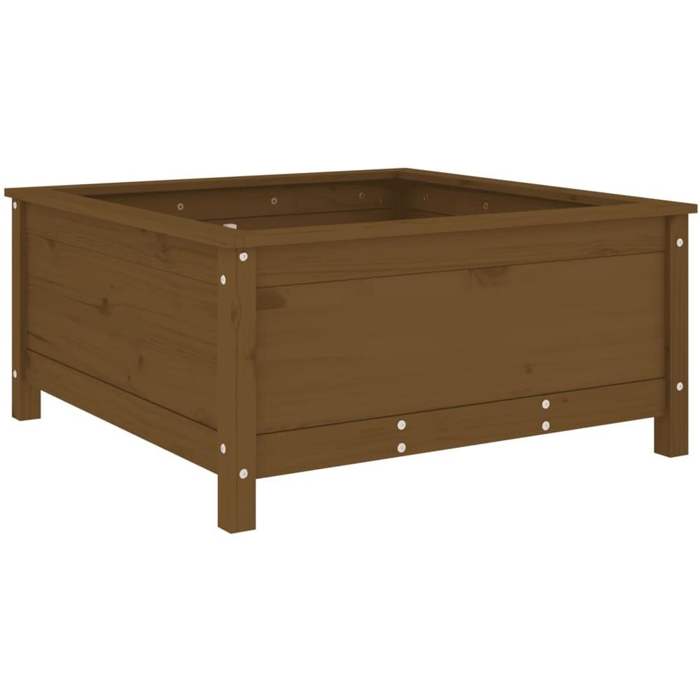Fioriera Da Giardino Miele 82,5x82,5x39 Cm Legno Massello Pino - Foto 2