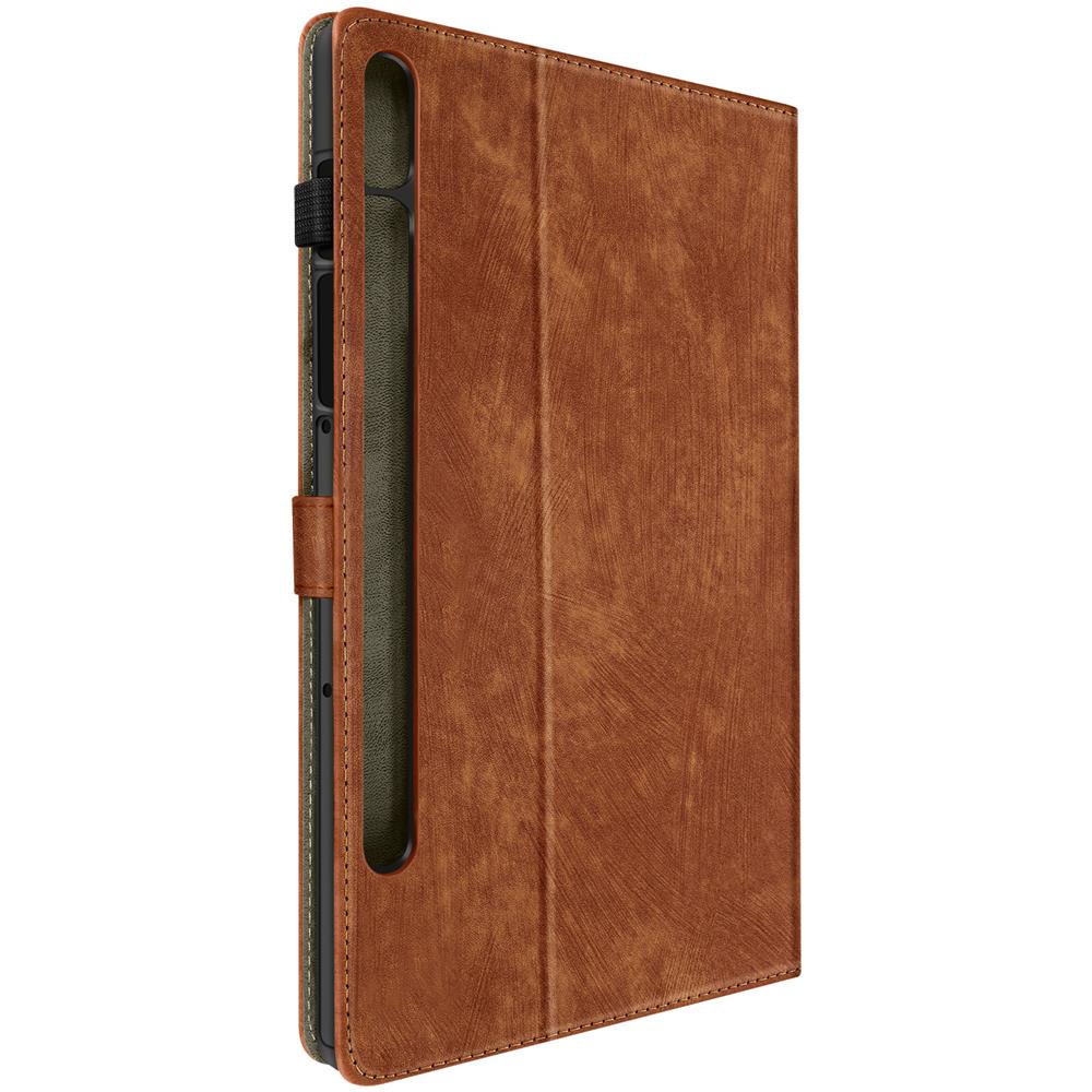 Custodia Per Samsung Tab S9 E S9 Fe Portacarte Supporto Video Marrone - Foto 1