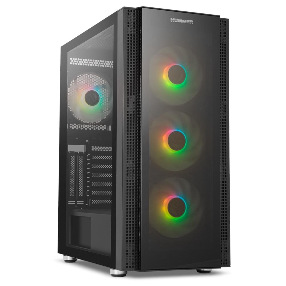 Case Hummer Horus Midi ATX, EATX, micro ATX, Micro-ITX 2 Porte USB 2.0 Colore Nero - Foto 1