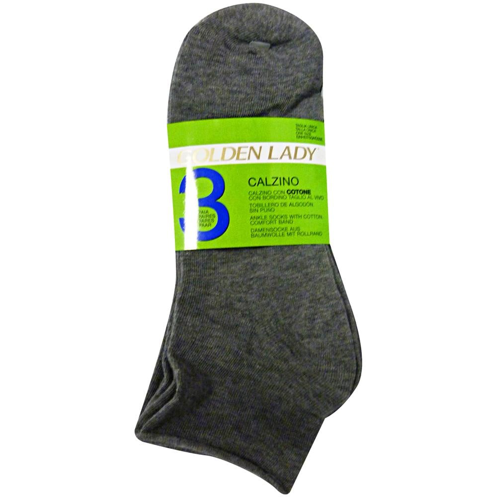 Calze Cotone Taglio Vivo Grigio X 3 Paia Tg. unica 22yy - Calze - Foto 1