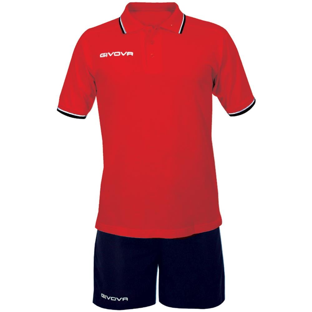 Kit Street Completino Di Polo Manica Corta E Pantaloncino Colore Rosso / blu Taglia L - Foto 1