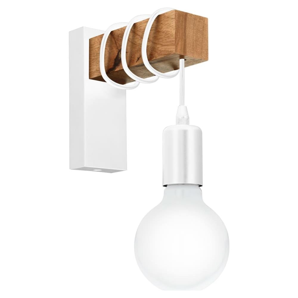 Lampada Da Parete A Led Townshend 1 In Legno Bianco E Beige - Foto 1