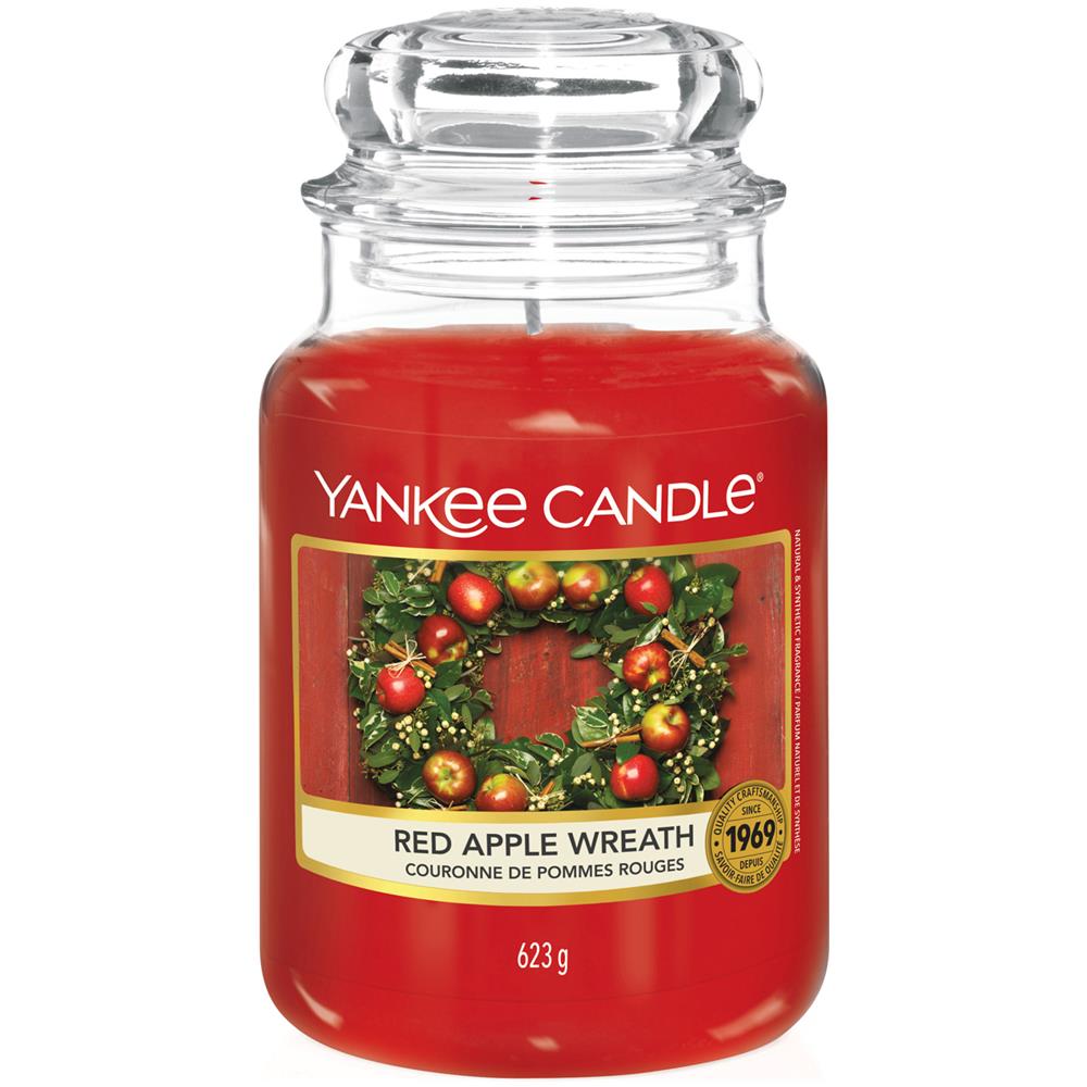 Red Apple Wreath, Candela In Giara Grande Rosso - Foto 1