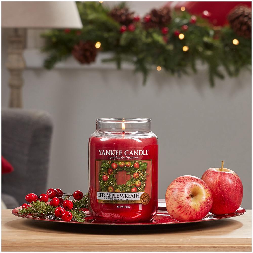 Red Apple Wreath, Candela In Giara Grande Rosso - Foto 2