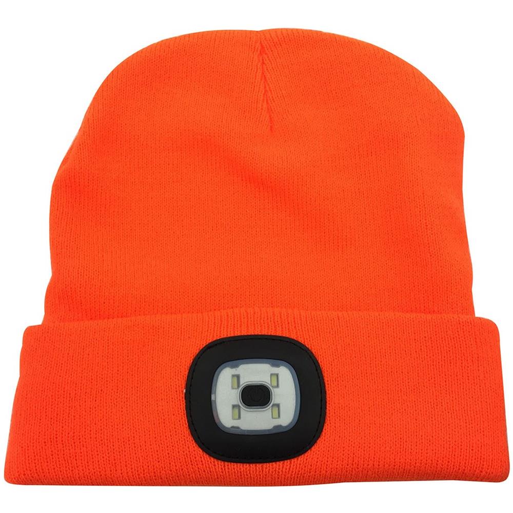 Lighthouse: Cappellino Con Luce Frontale Led Ricaricabile. Arancione - Foto 2
