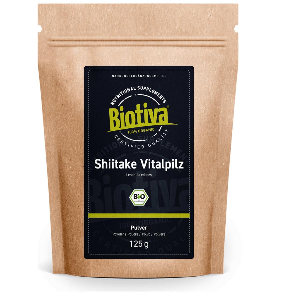Shiitake In Polvere Bio - 125g - 100% Biologico - Lentinula Edodes - Vegano - Senza Additivi - Confezionato E Certificato In Germania - Foto 1