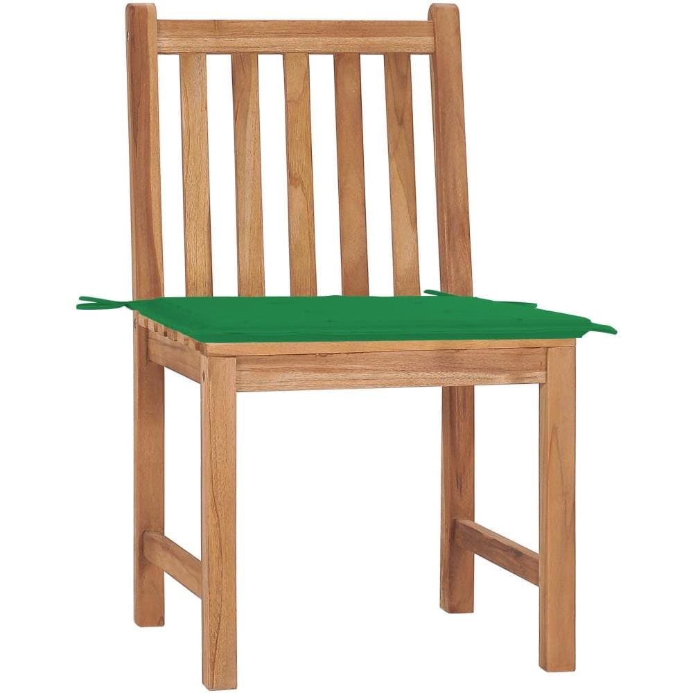 Sedie Da Giardino 2 Pz Con Cuscini In Legno Massello Di Teak - Foto 2