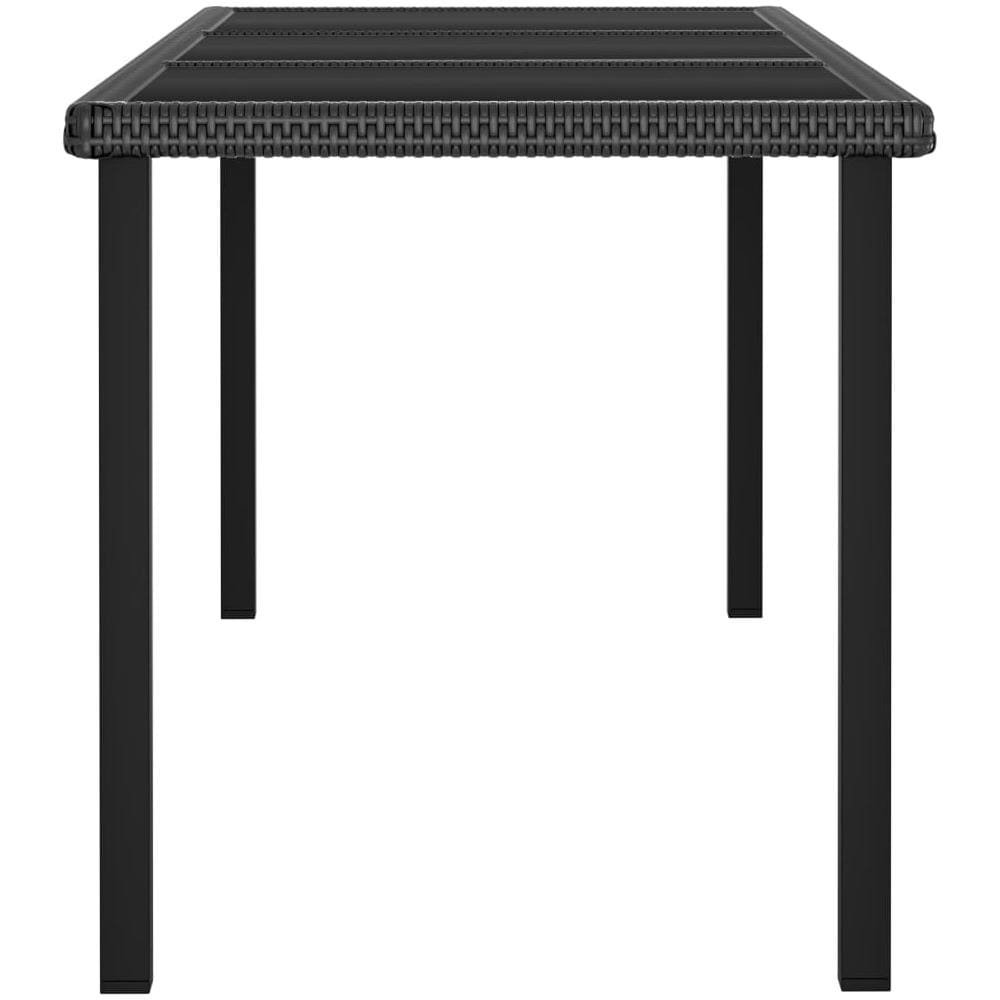 Tavolo da Pranzo da Giardino Nero 180x70x73 cm in Polyrattan - Foto 1